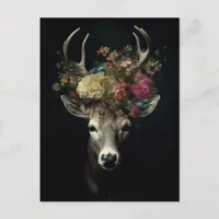 Pretty Deer With a Floral Crown Postcard