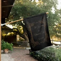 Vintage Romantic Steampunk Fairytale Wedding House Flag