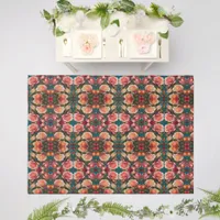 Floral Painting on Floor Outdoor Rug