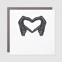 Hands Forming Skeleton Heart Hands Minimal Touch Car Magnet