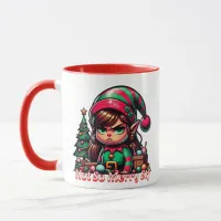 Not Very Merry Christmas Elf | Funny Personalized Mug