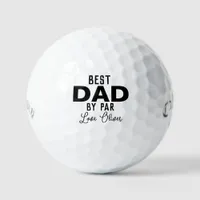 Best Dad By Par Custom Name Father's Day Golf Balls