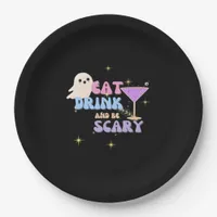 Eat Drink And Be Scary Funny Halloween Casual Uniq Paper Plates