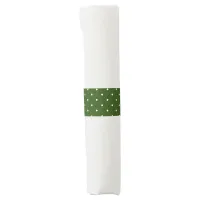 Sophisticated Tiny White Spots on Green Napkin Bands