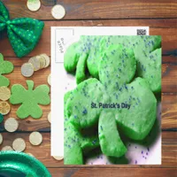 St. Patrick's Day Shamrock Cookies Postcard