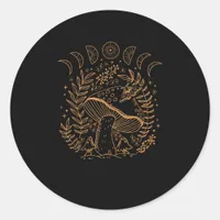 Academia Goblincore Cottagecore Aesthetic Witchy M Classic Round Sticker