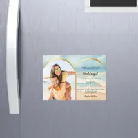 Beach photo arch wedding magnetic invitation