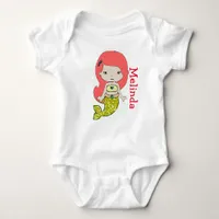 Personalized Mermaid Baby One Piece Tshirt