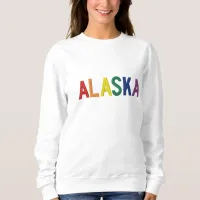 Rainbow Alaska Embroidered Sweatshirt