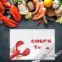 Lobster crawfish boil party red white placemat