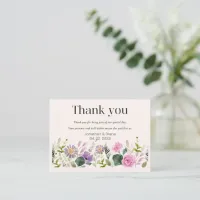 Floral Wedding Thank You Card 
