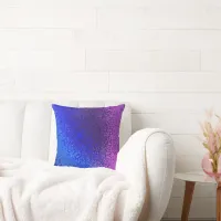 Shades of Blue and Purple Pattern Pillow