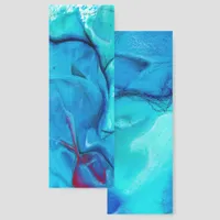 Abstract Cubism Underwater Blue Watercolor Bookmarks