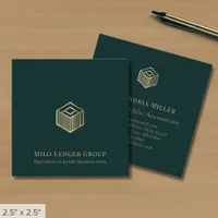 Modern Luxury Logo Square Business Card