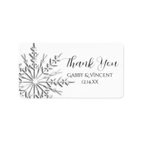 Snowflake Winter Wedding Thank You Favor Tags