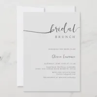 Simple Script Bridal Brunch Invitation