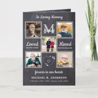 Rustic 5 Photos Loving Memory Memorial Funeral  Program