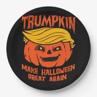Trumpkin Halloween Pumpkin Election Paper Plates