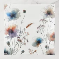 Alcohol Ink Floral Watercolor Trinket Tray