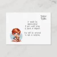 Baby diaper raffle enclosure card