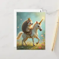 The Hedgehog and the Unicorn Postcard
