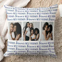 Best Friends Forever Photo Collage Throw Pillow