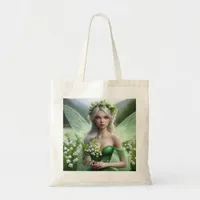 Beautiful May Fairy in Lilies of the Valley Tote Bag