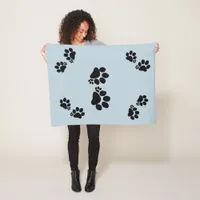 Fleece Blanket - Polydactyl Paw Prints