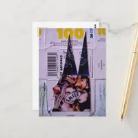 Smile 100 Mixed Media Collage Postcard