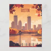 Travel to Boston Postcard