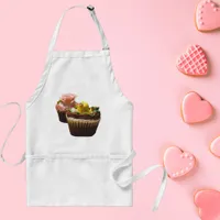 Cupcakes with Rose and Duck Adult Apron