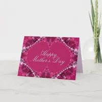 Pink Lace Elegance Mothers Day Card