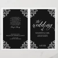 Elegant Wedding Program - Nadine (Black)2