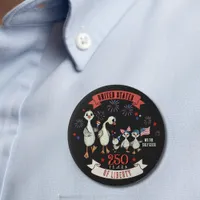 Patriotic US 250 Years of Liberty Silly Geese Button