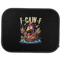 Fishing F-Caw-F Funny Chicken Scream Humor Car Floor Mat