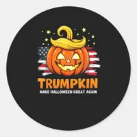 Trumpkin Make Halloween Great Again Funny Pumpkin Classic Round Sticker