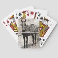 Amish horse grunge poker cards