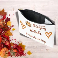 Happy Thanksgiving, Friendsgiving Monogram | Accessory Pouch