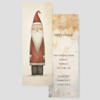 Whimsical Santa Promotional Small Business Bookmarks