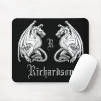 Personalized Winged Dragons  Mouse Pad