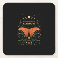 Cottagecore Goblincore Academia Aesthetic Goth Wic Square Paper Coaster