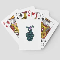 Skeleton Hands Forming A Heart Gentle Expression Poker Cards