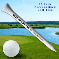 BEST DAD BY PAR Personalized Names Father's Day Golf Tees