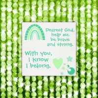 Christian Prayer for kids Green| Metal Print