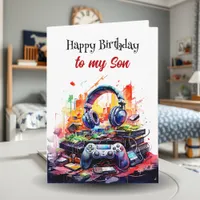 Happy Birthday Son | Video Game Themed Card