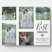 Modern Best Friends 5 Photo Collage  Plaque