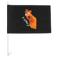 F-Caw-F Chicken Retro Classic Car Flag