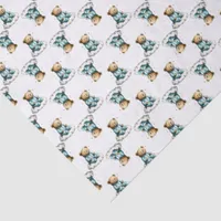 Cute Teddy Bear on a Fluffy Cloud Blue PJs Tissue Paper