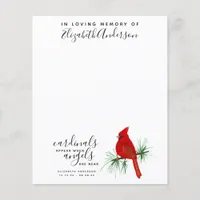 In Loving Memory Cardinal Attendance Card