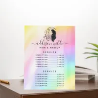 Celestial Mystic Moon Goddess Price List Business Foam Board